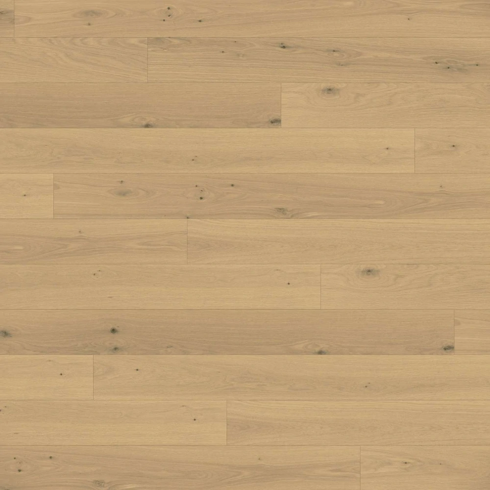 Sand Oak, Rustic Light, supermatný lak (3 GU), kartáč, podlaha dřevěná dýhová Parky DELUXE+