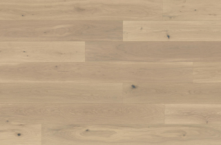 Dub Standard, lehce rustikální, bílý oxidativní olej, lehký kartáč, podlaha dřevěná třívrstvá FLOOR!T GLORY